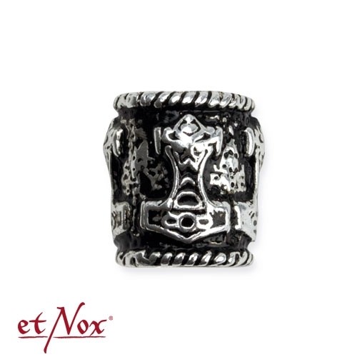 Bartperle Bronze versilbert Mjölnir - vergleichen und g&uuml;nstig kaufen